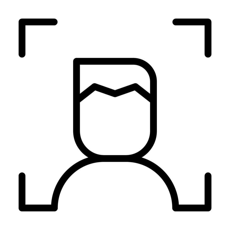 Face detection icon vector