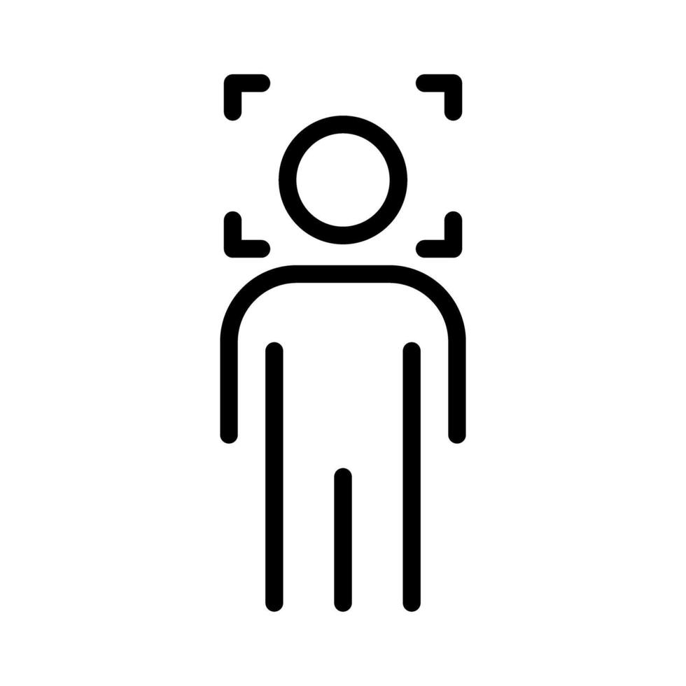 Face detection icon vector