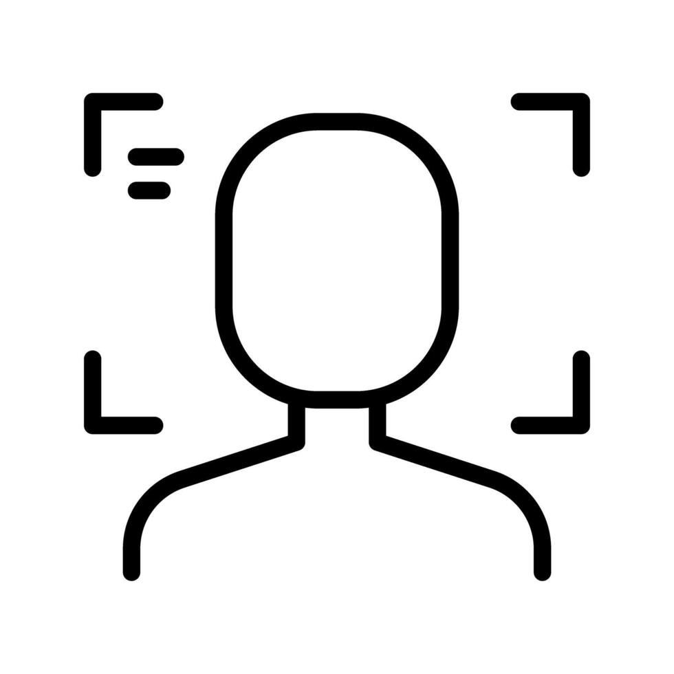 Face detection icon vector