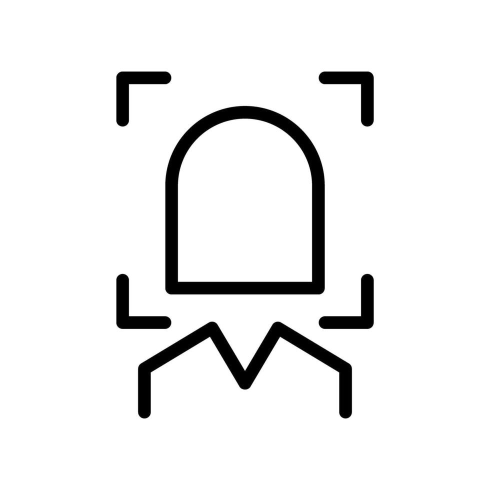 Face scan icon vector