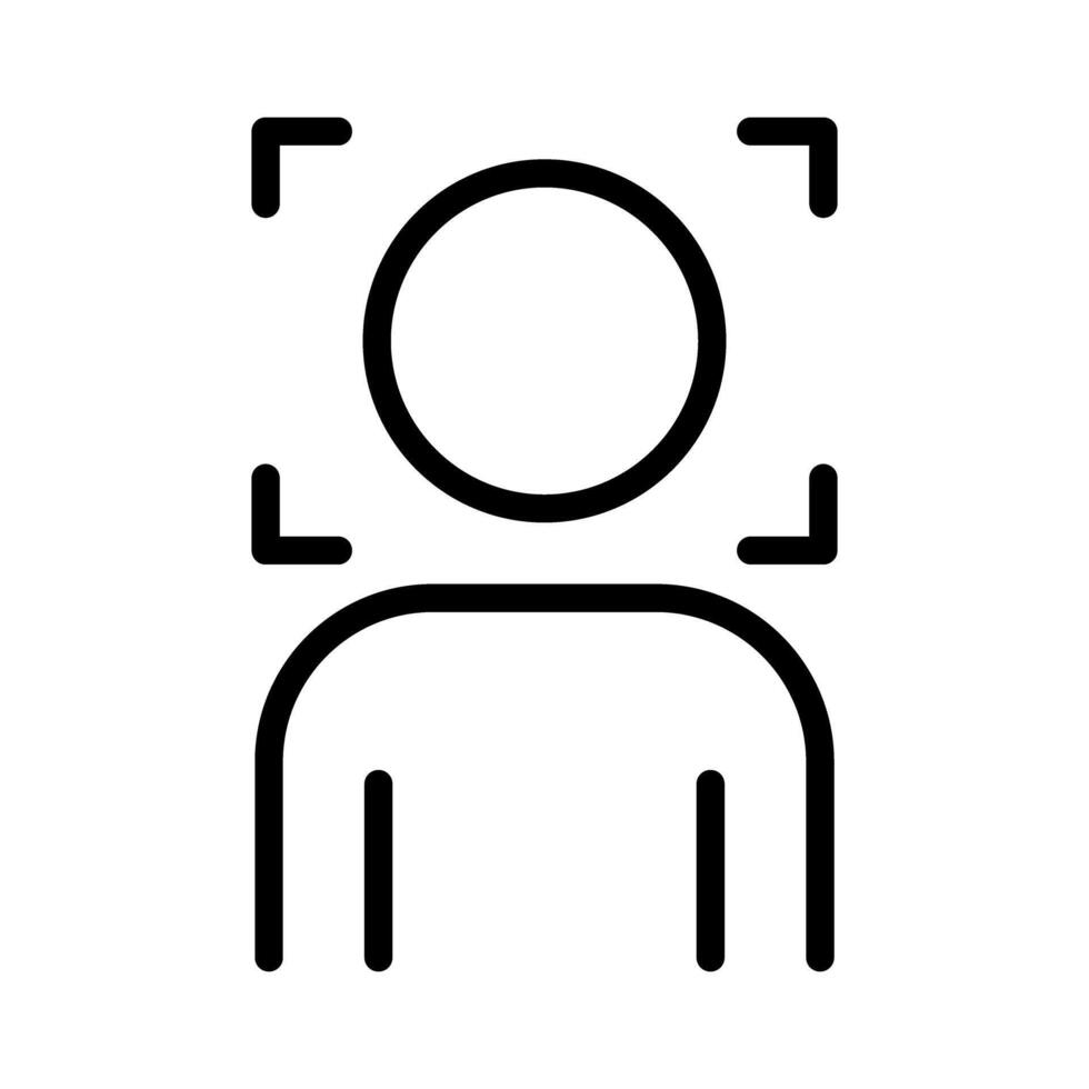 Face detection icon vector