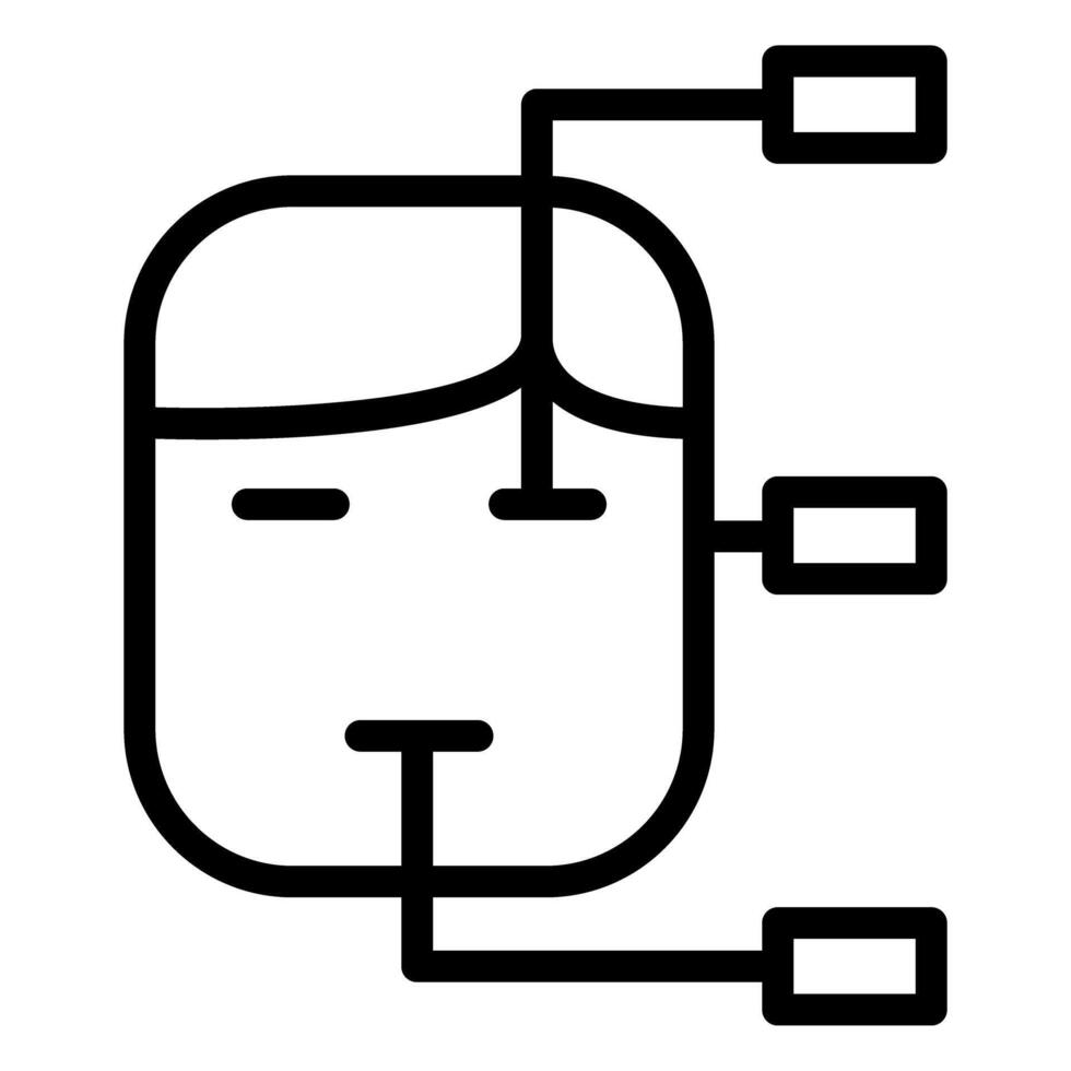 Face detection icon vector