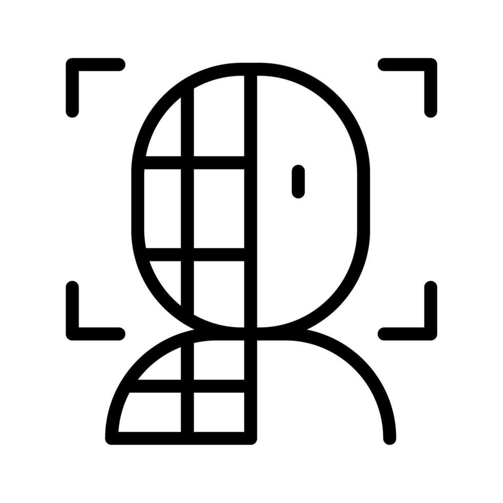 Face detection icon vector