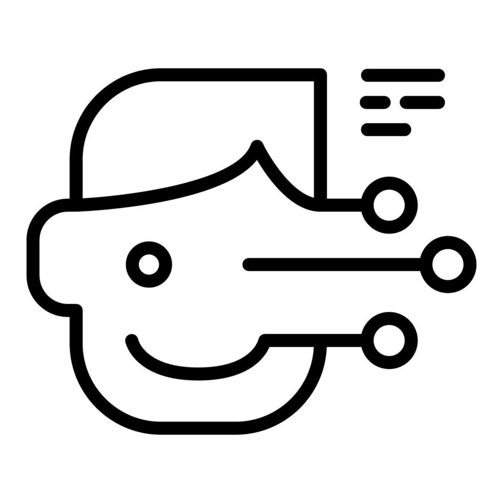 Face detection icon vector