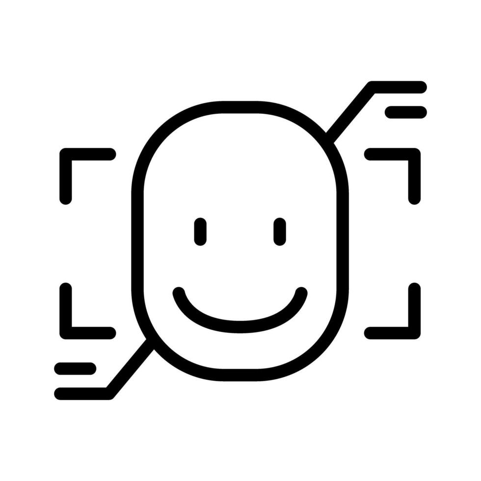 Face scan icon vector