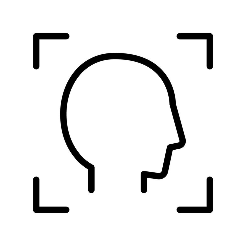 Face detection icon vector