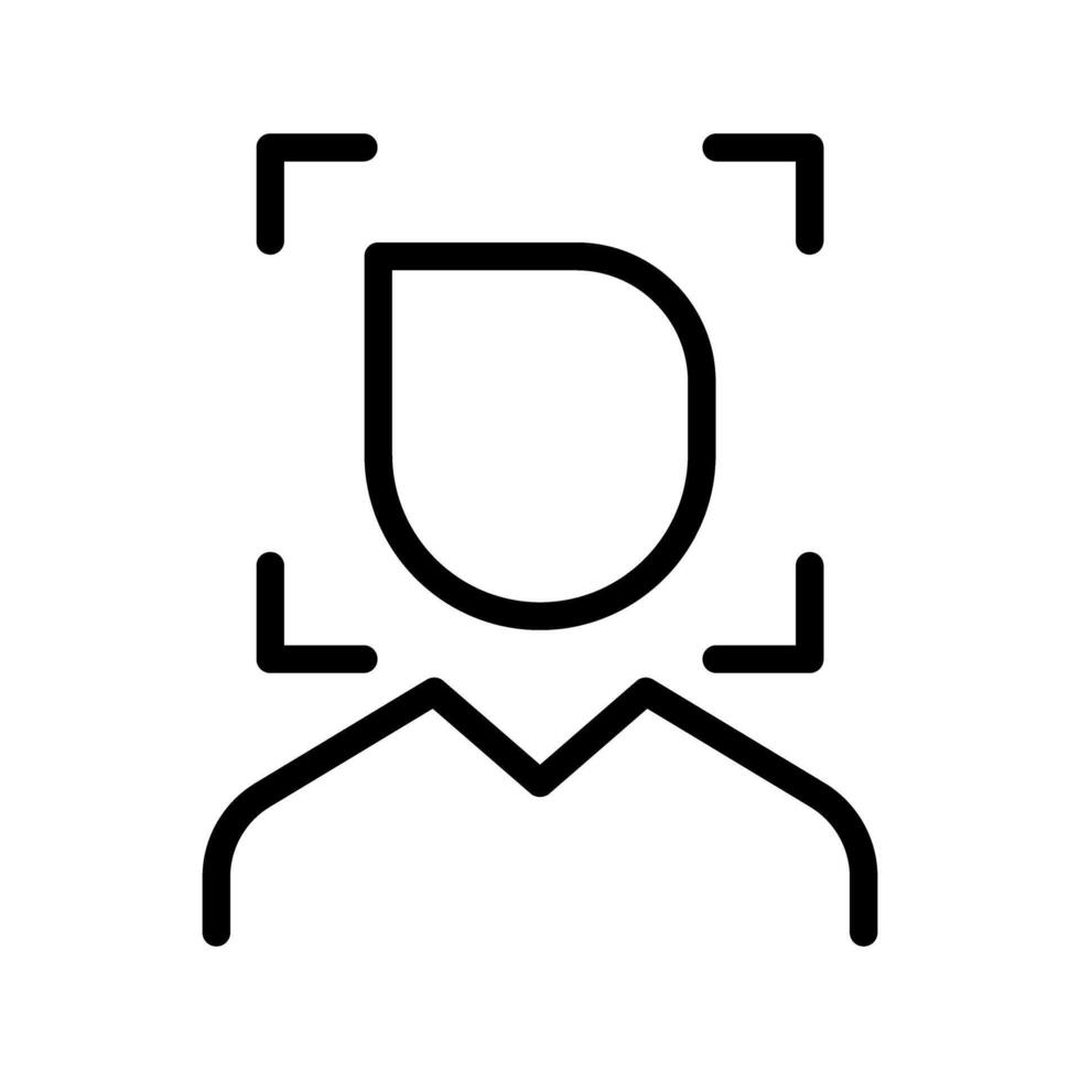 Face scan icon vector