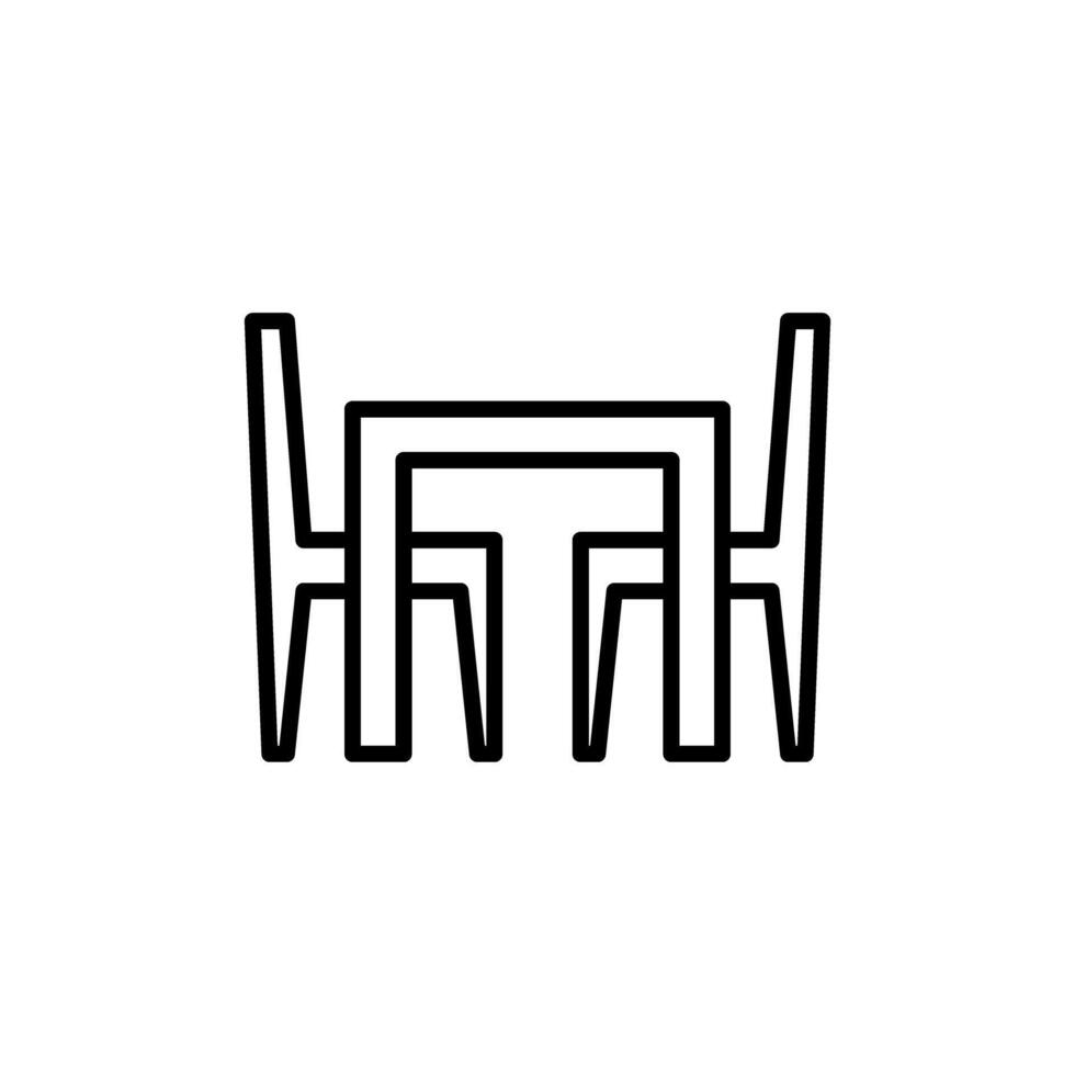 Dining table icon vector