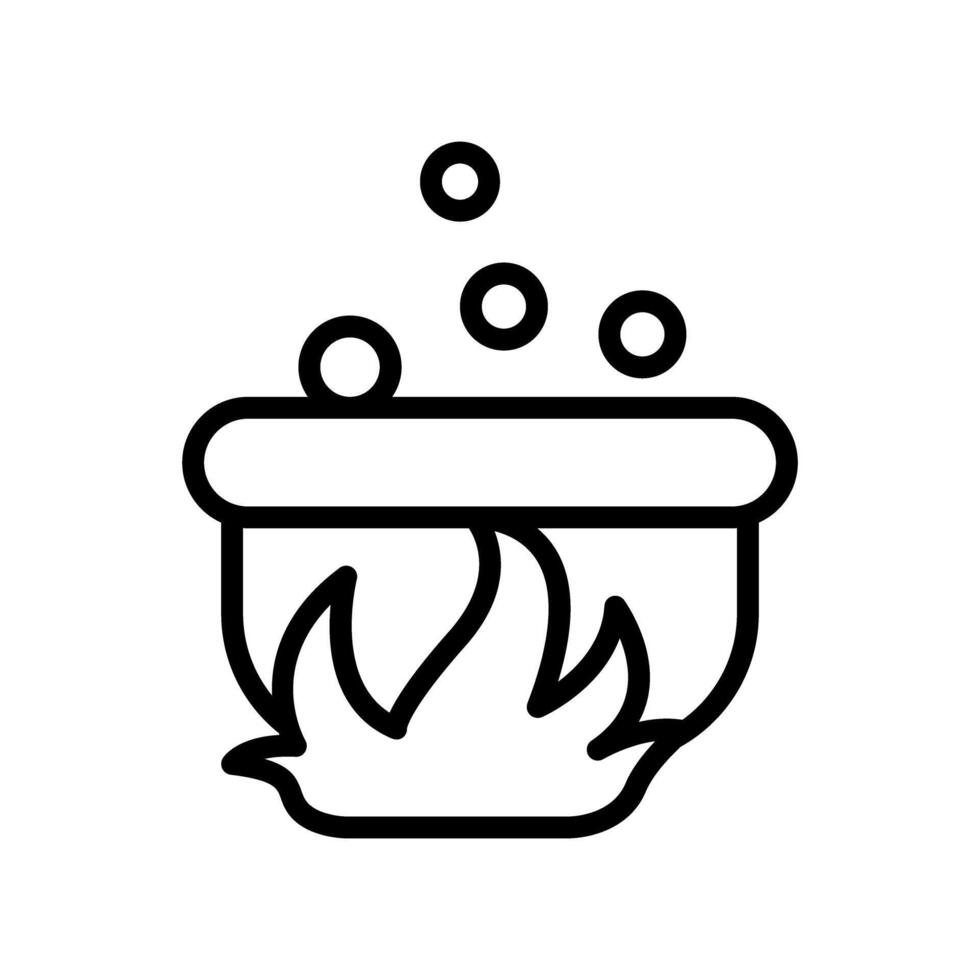 Witch cauldron icon vector