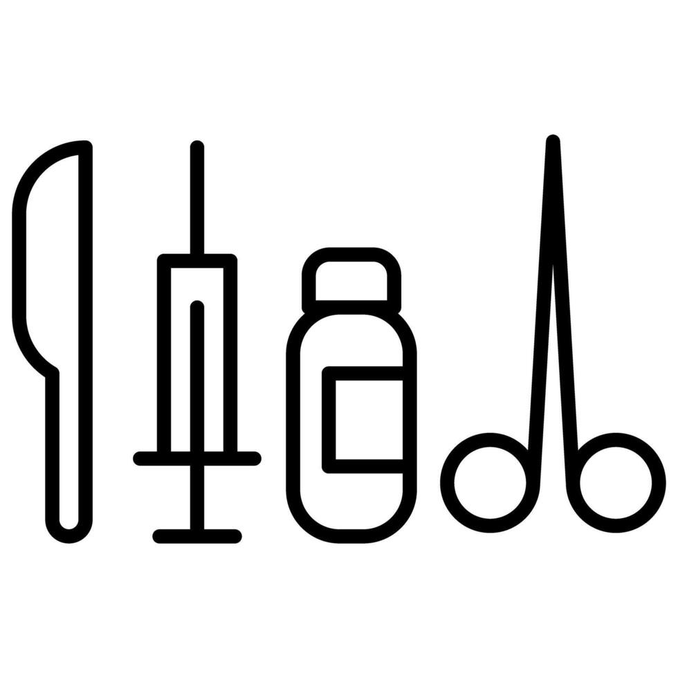 Surgical equipment icon vector