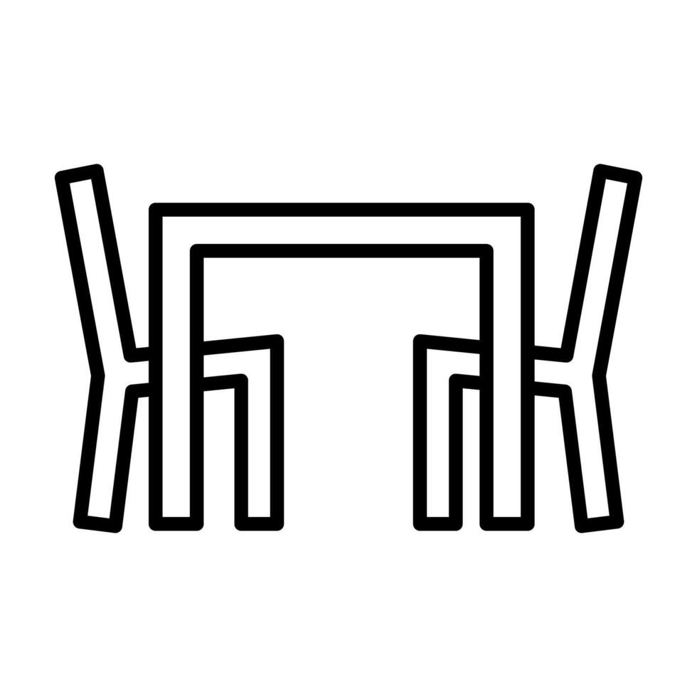 Dining table icon vector