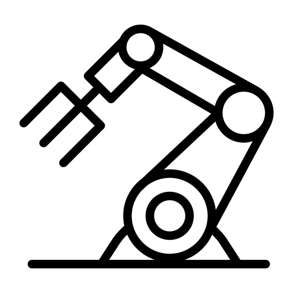 Robot arm icon vector