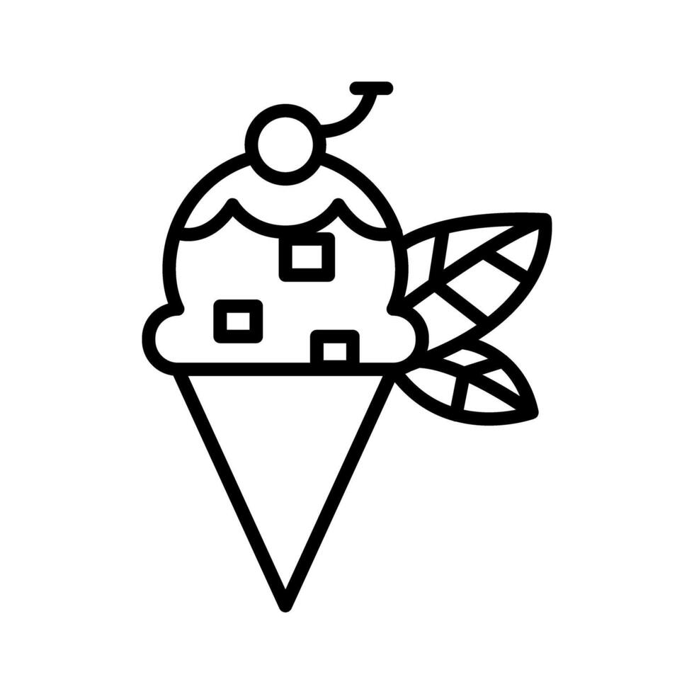 Mango ice cream icon vector