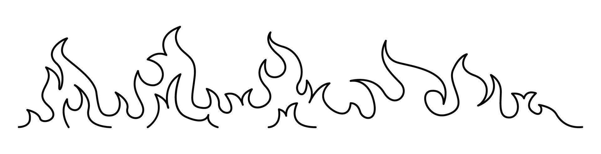 Flame, fire graphic illustration background vector