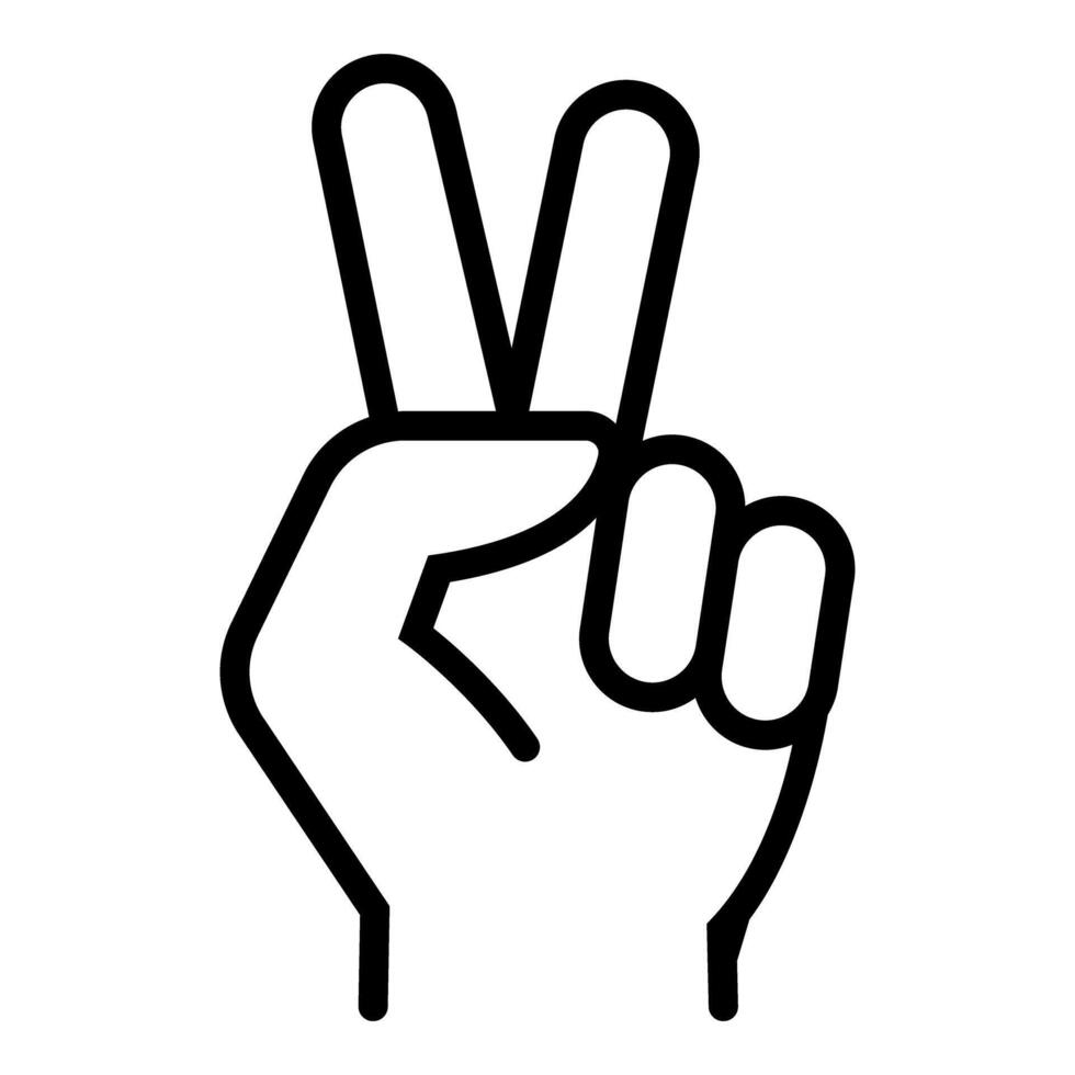 Victory hand icon vector