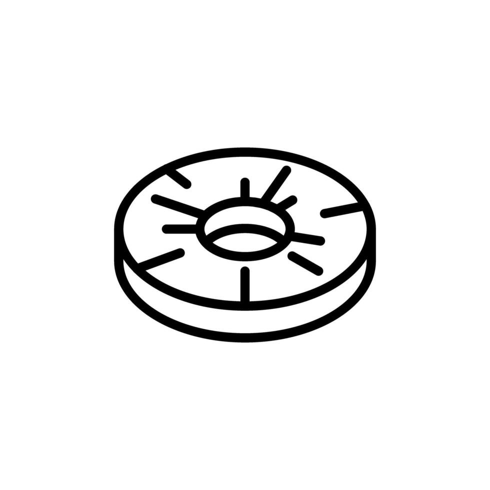 Pineapple slice icon vector
