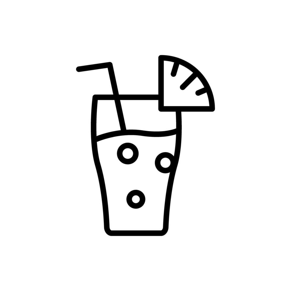 Pineapple juice icon vector