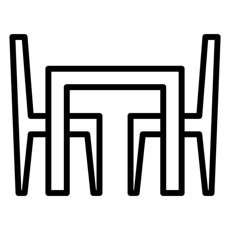 Dining table icon vector