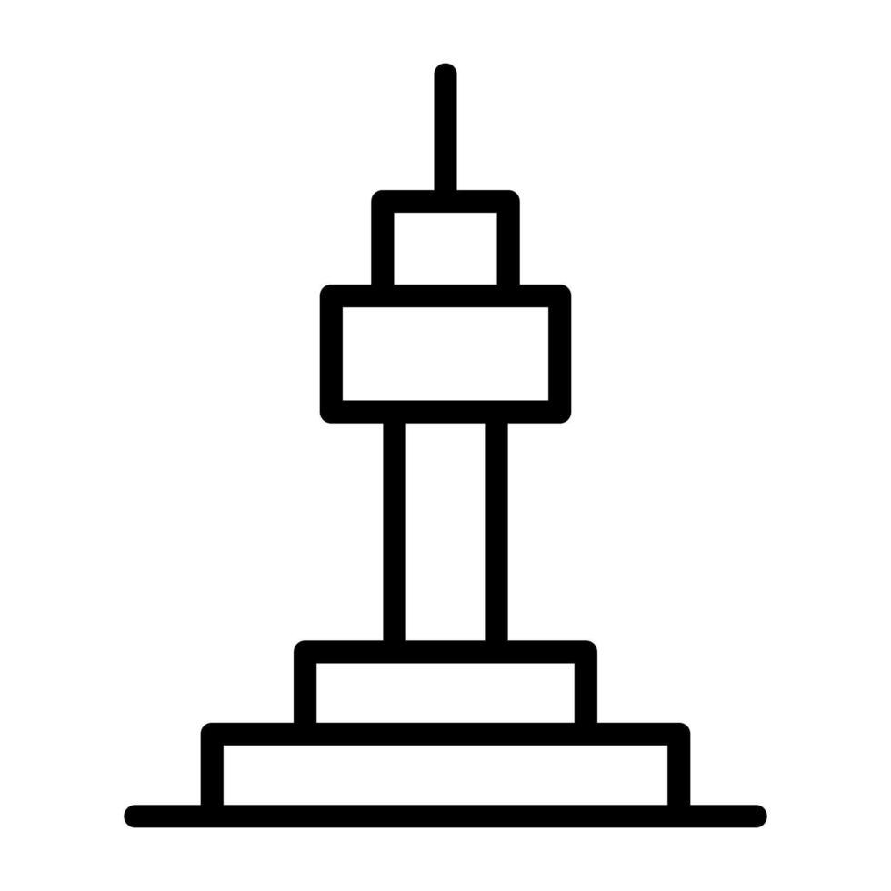 N Seoul Tower icon vector