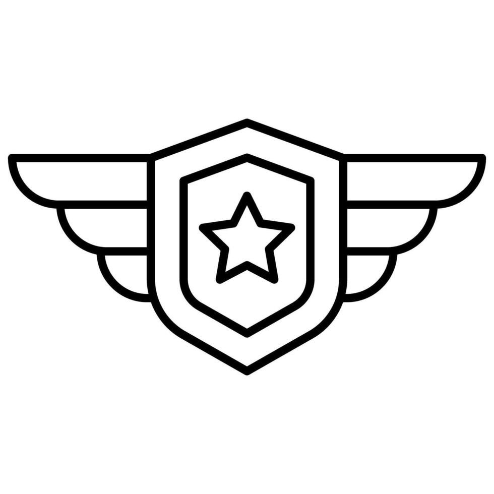 Air force badge icon vector