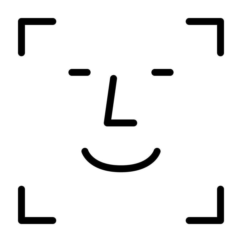 Face detection icon vector