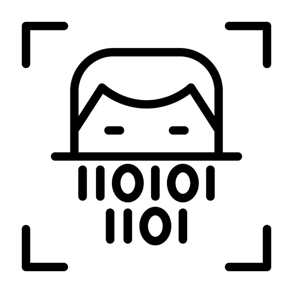 Face detection icon vector