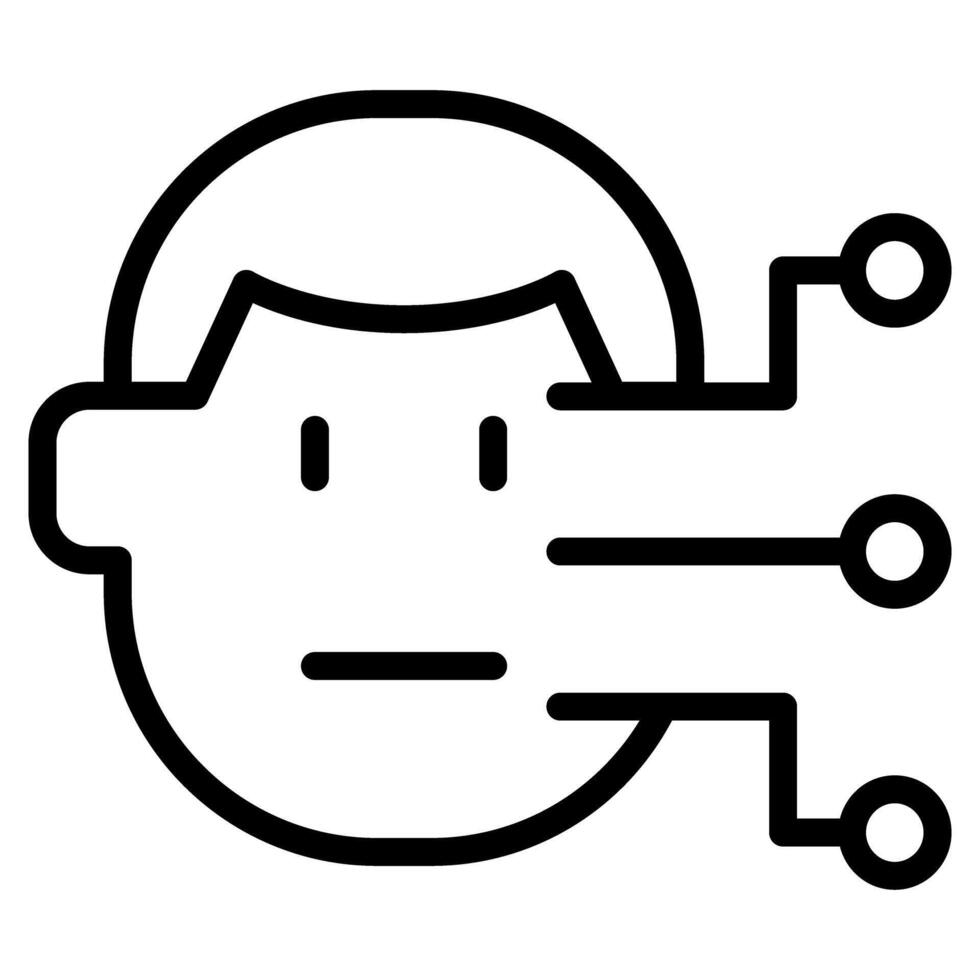 Face detection icon vector
