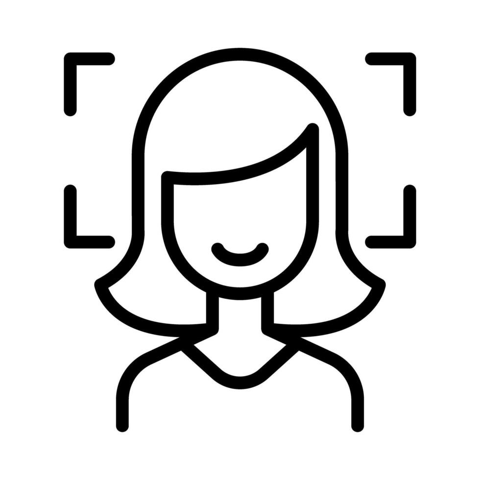 Face detection icon vector