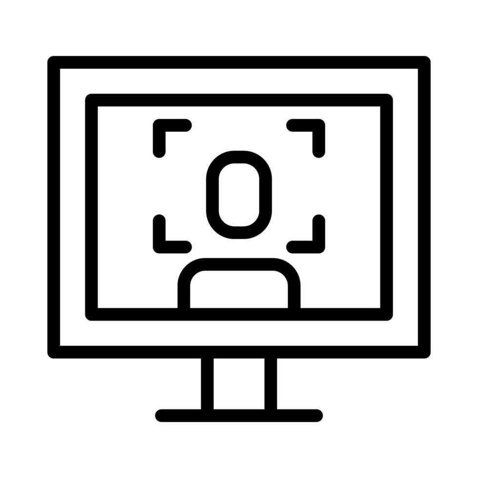 Face detection icon vector