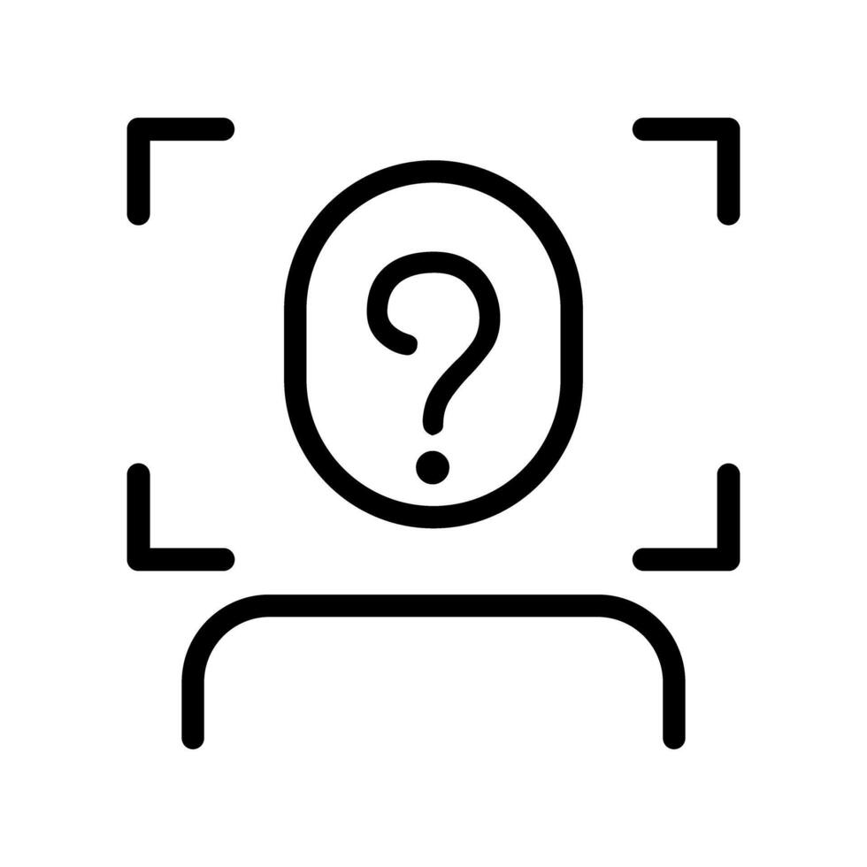 Face detection icon vector