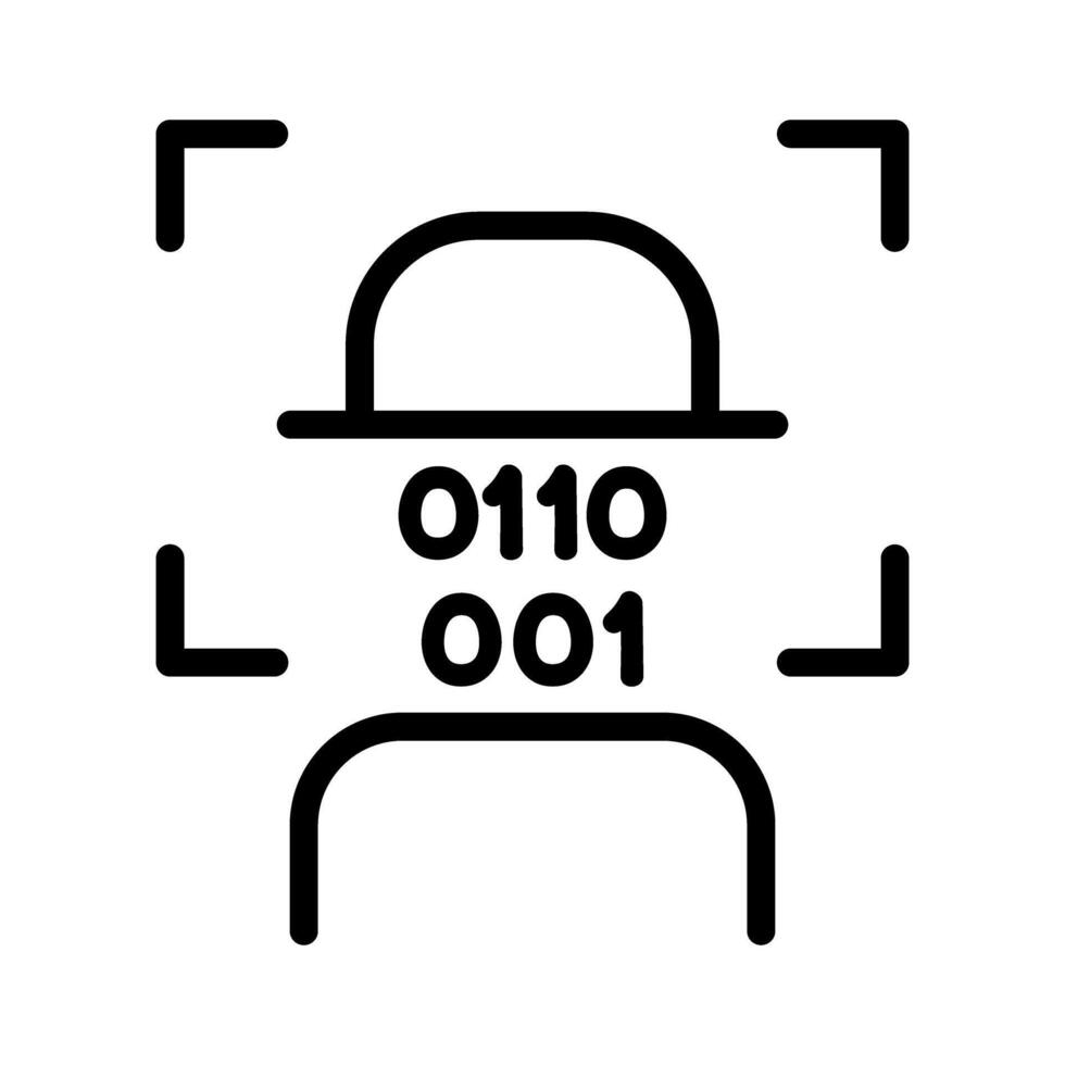Face detection icon vector