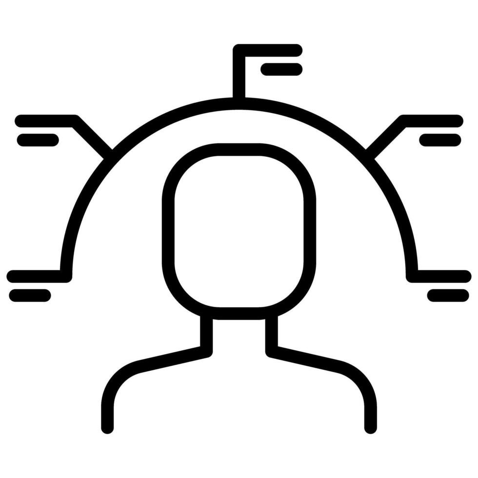 Face detection icon vector
