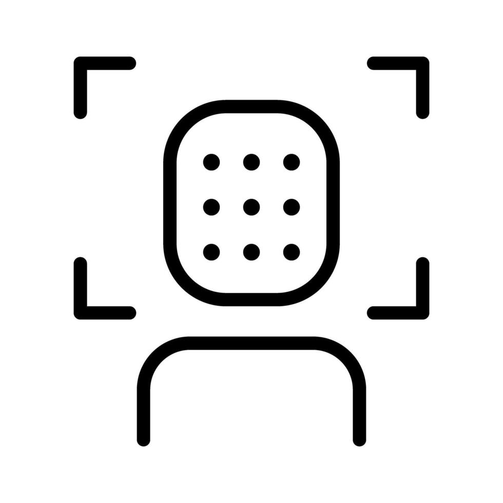 Face detection icon vector