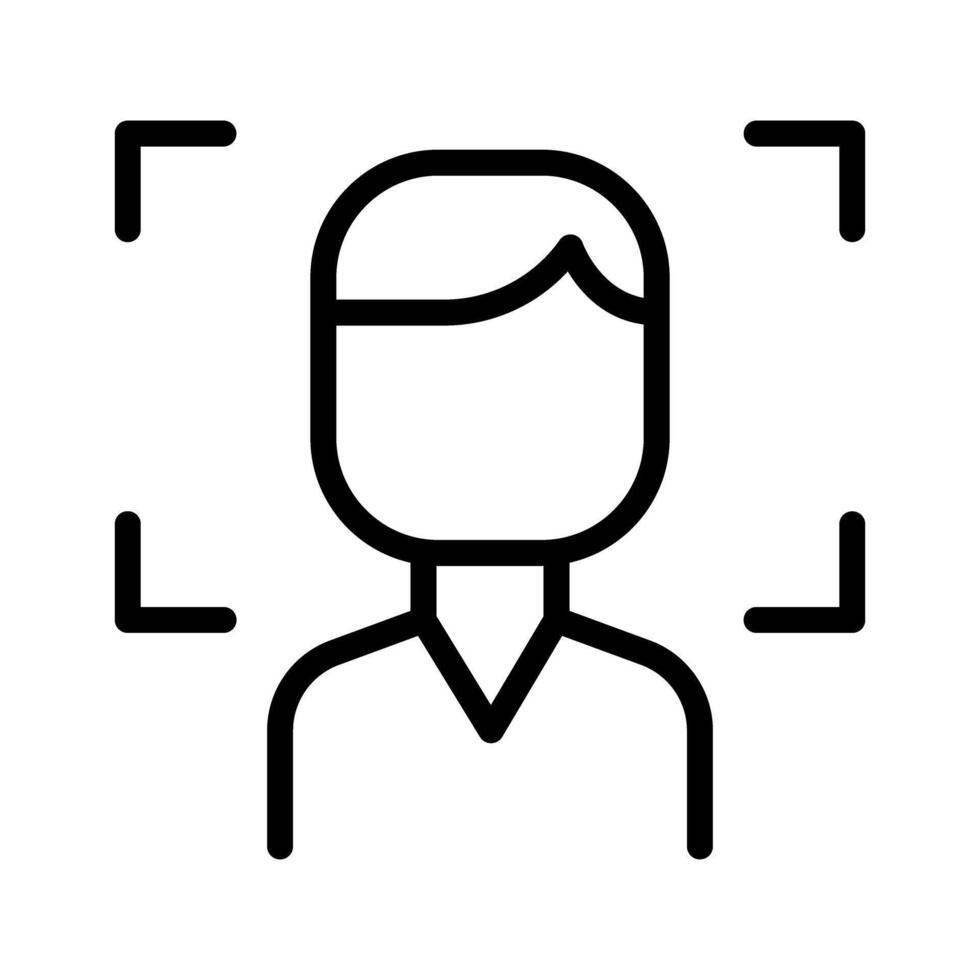 Face detection icon vector