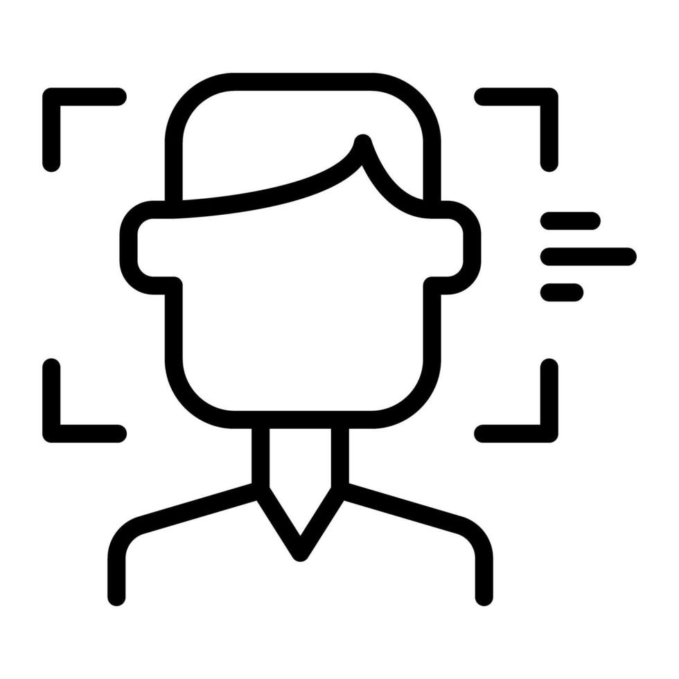 Face detection icon vector