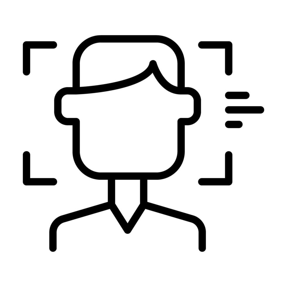 Face scan icon vector