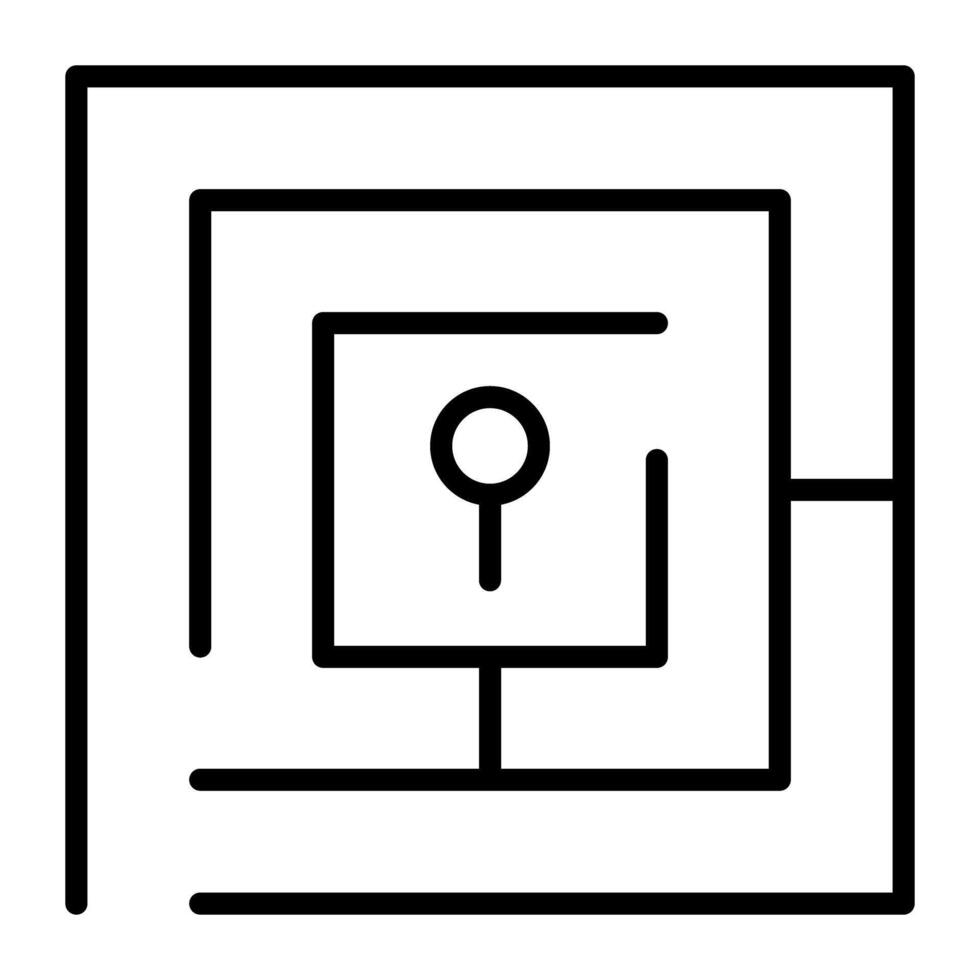 Security system, Maze icon vector