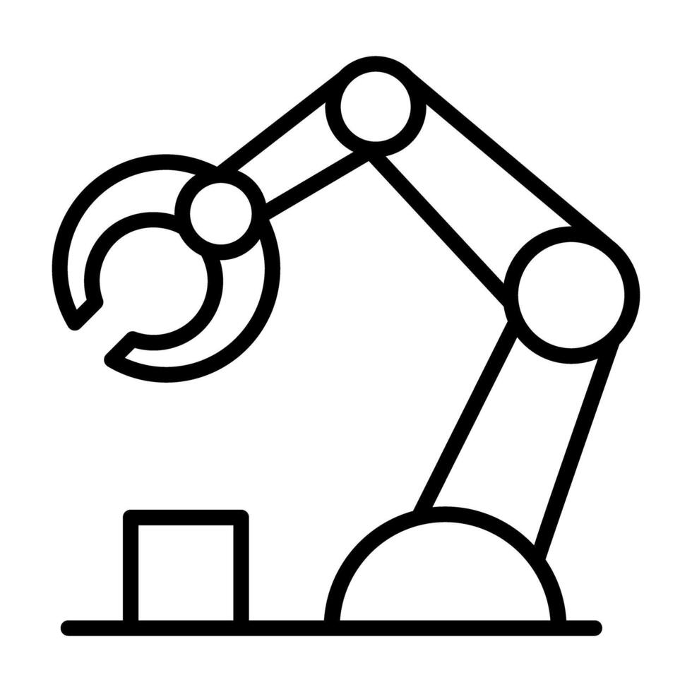Robot arm icon vector