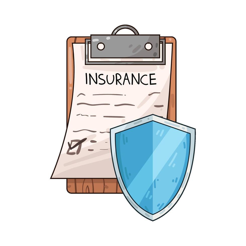 Illustration of insurance policy vector