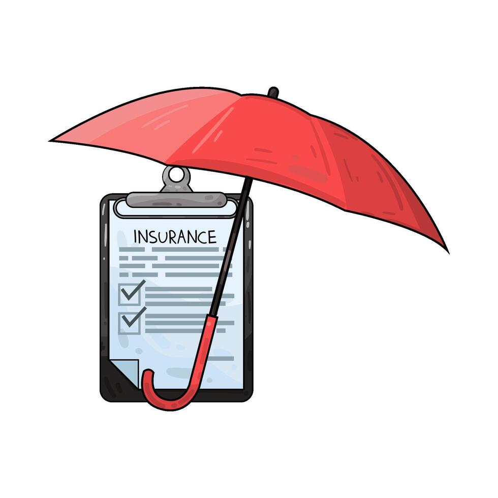Illustration of insurance policy vector