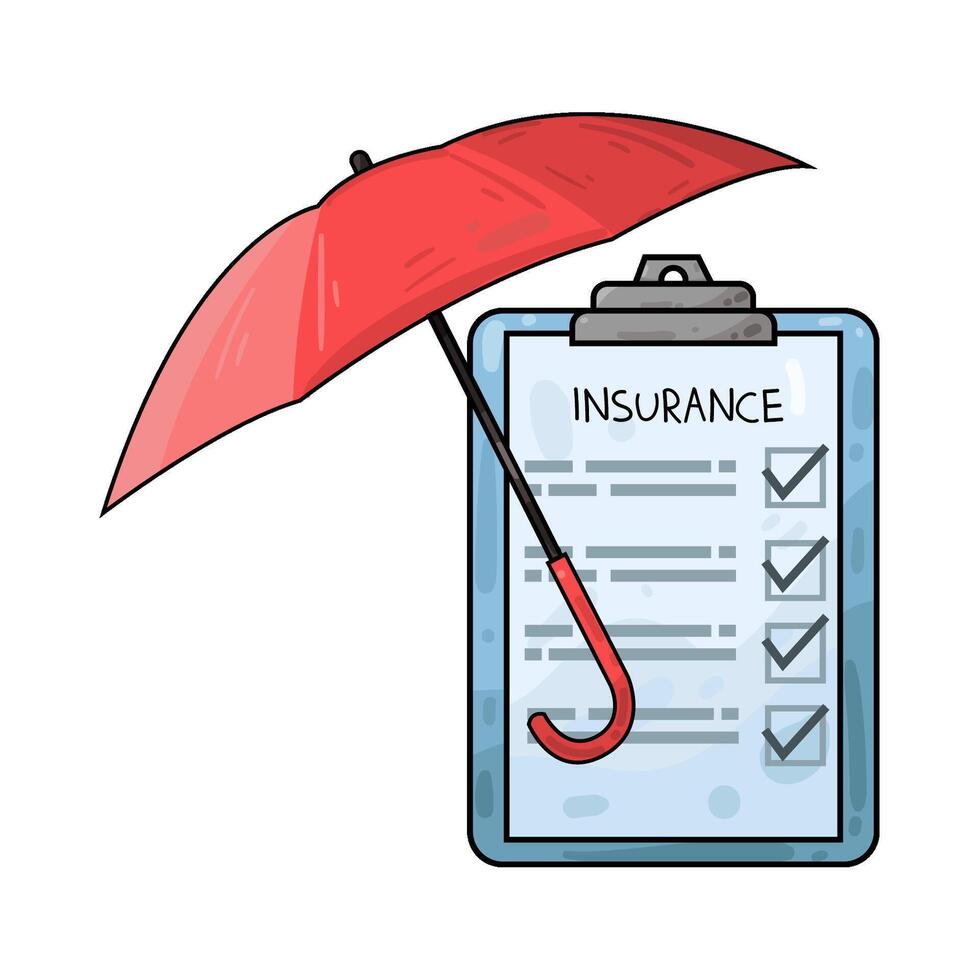 Illustration of insurance policy vector