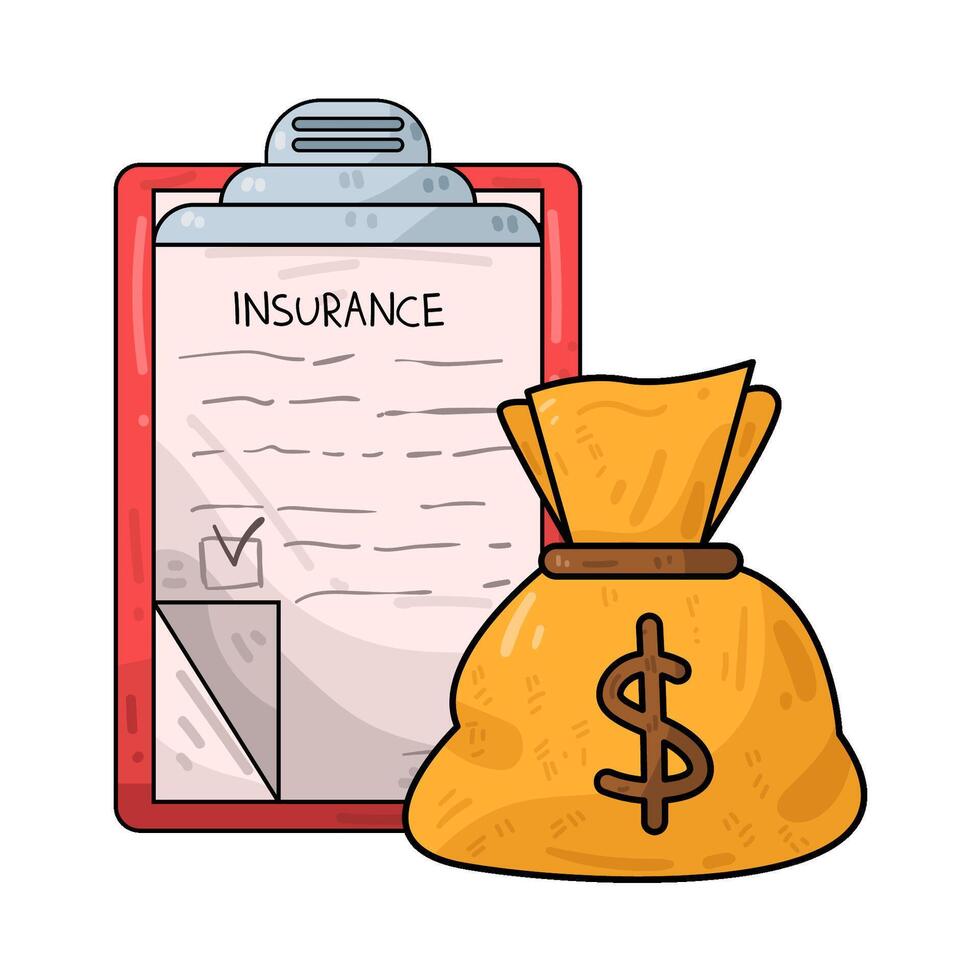 Illustration of money insurance vector