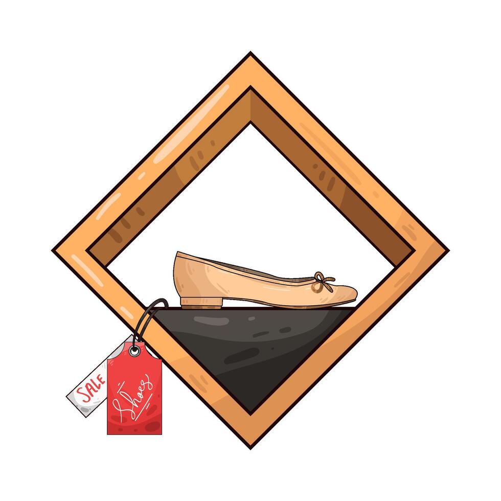Illustration of flat shoes vector
