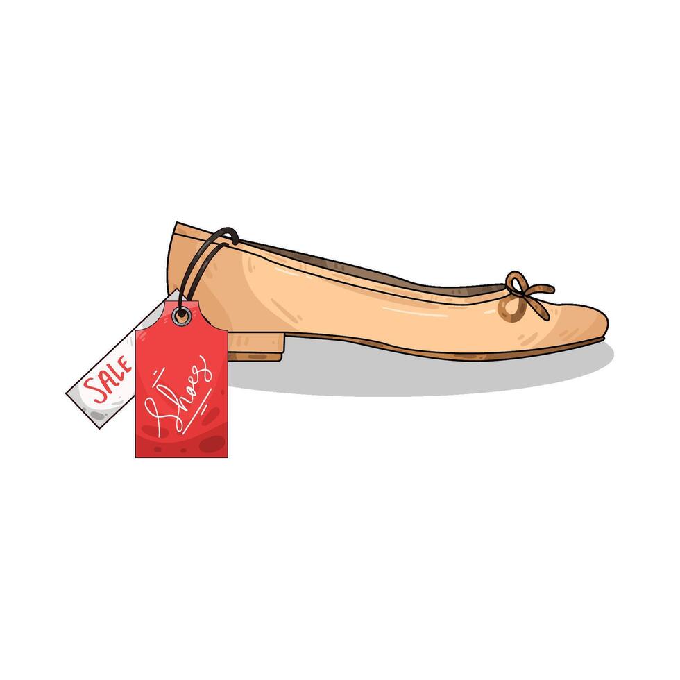 Illustration of flat shoes vector