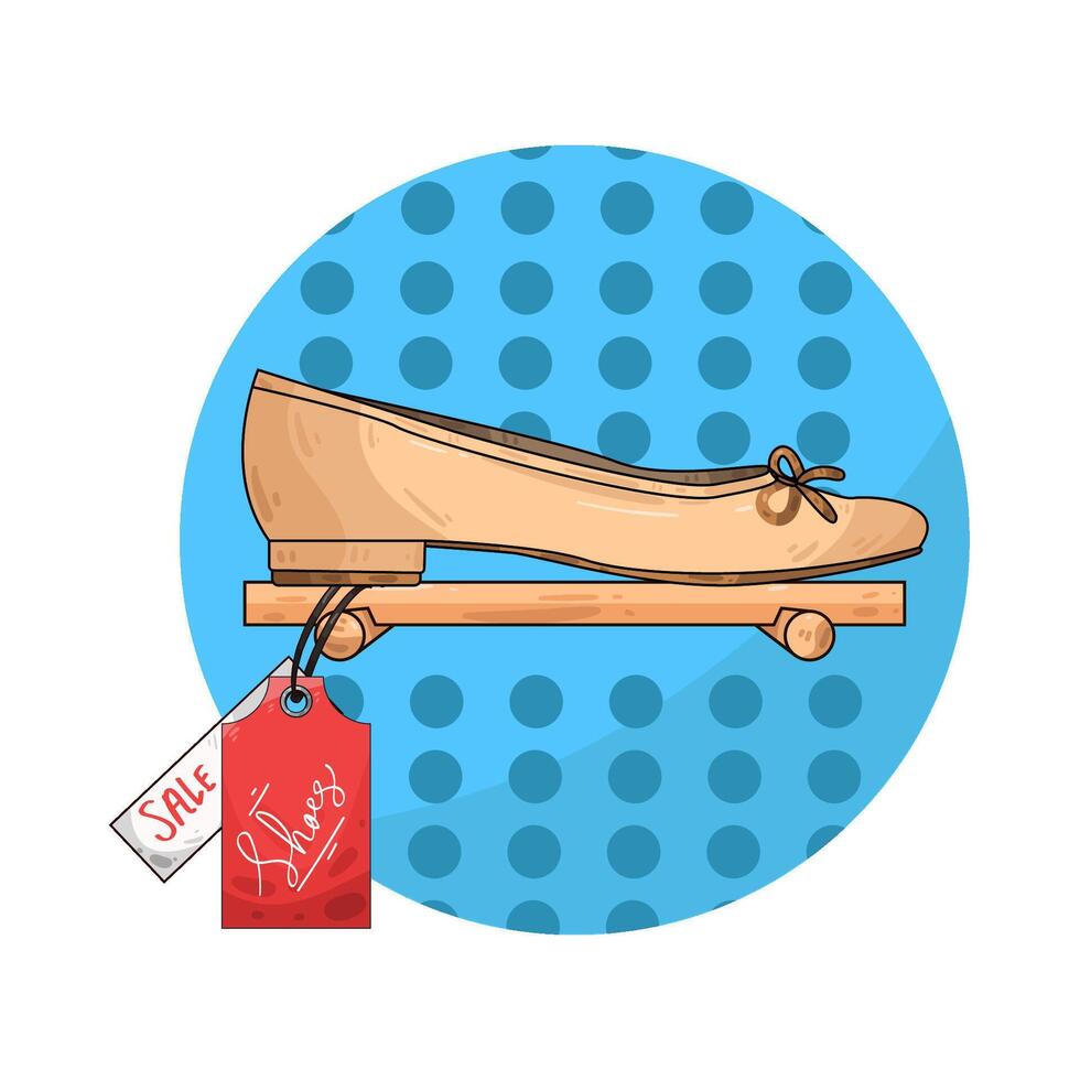 Illustration of flat shoes vector
