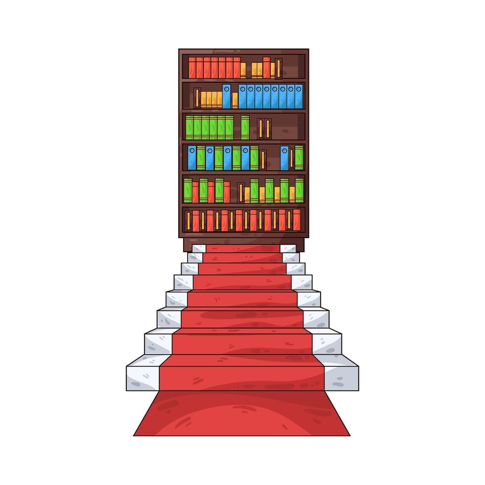 Illustration of library ladder vector