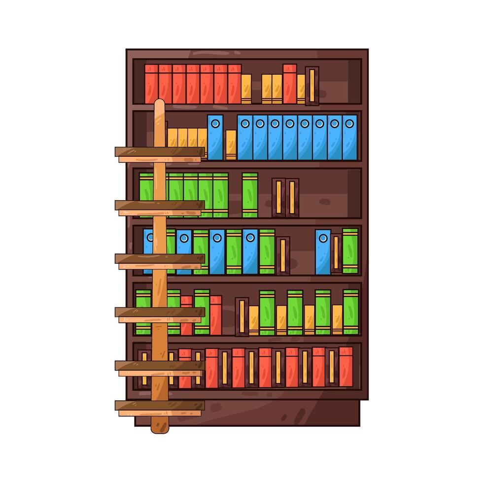 Illustration of library ladder vector