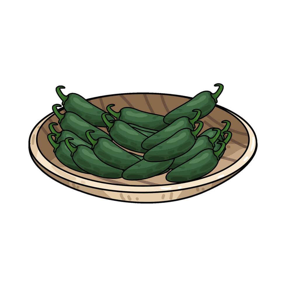 Illustration of green chili pepper vector