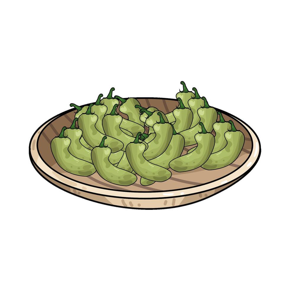 Illustration of green chili pepper vector