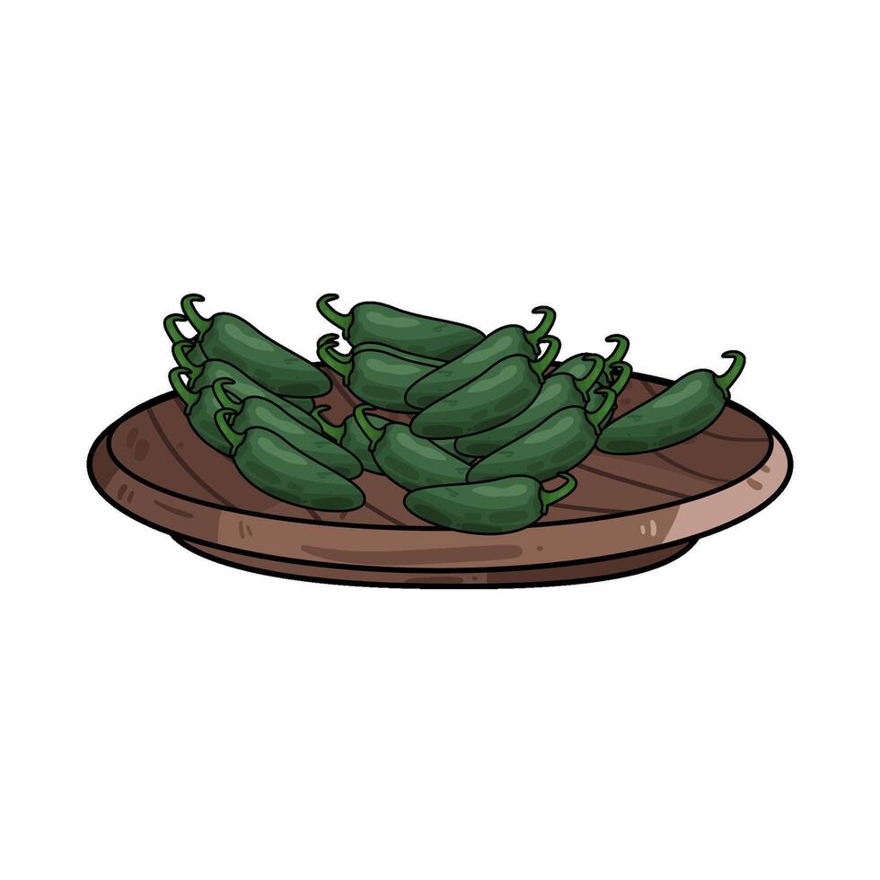 Illustration of green chili pepper vector